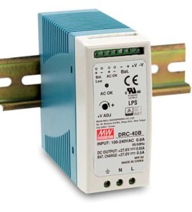 DRC-40B »Zasilacz buforowy na szynę DIN 27,6V DC /  0,95A